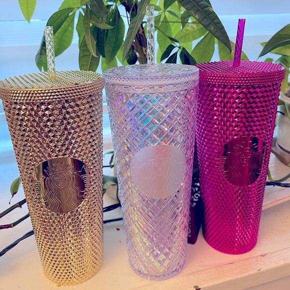 Open to Offers⭐️ Starbucks Holiday 2022 3 24oz Tumbler Unicorn Gold Sangria